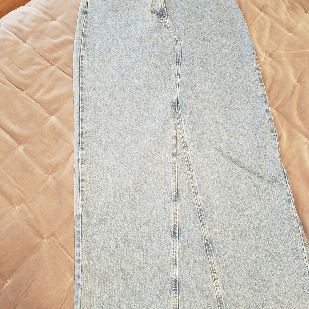 Mango Denim Maxi Skirt